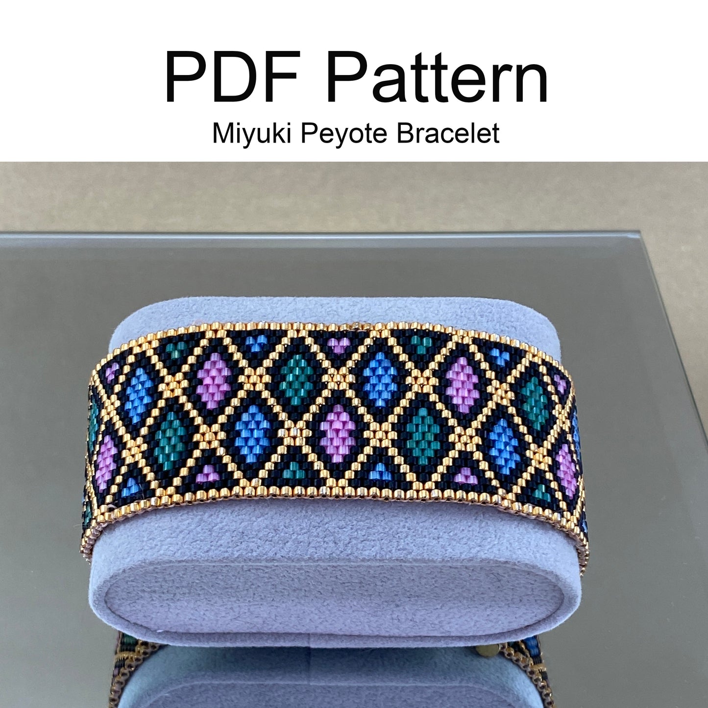Miyuki Multicolor Satin Bracelet Pattern (PDF file)