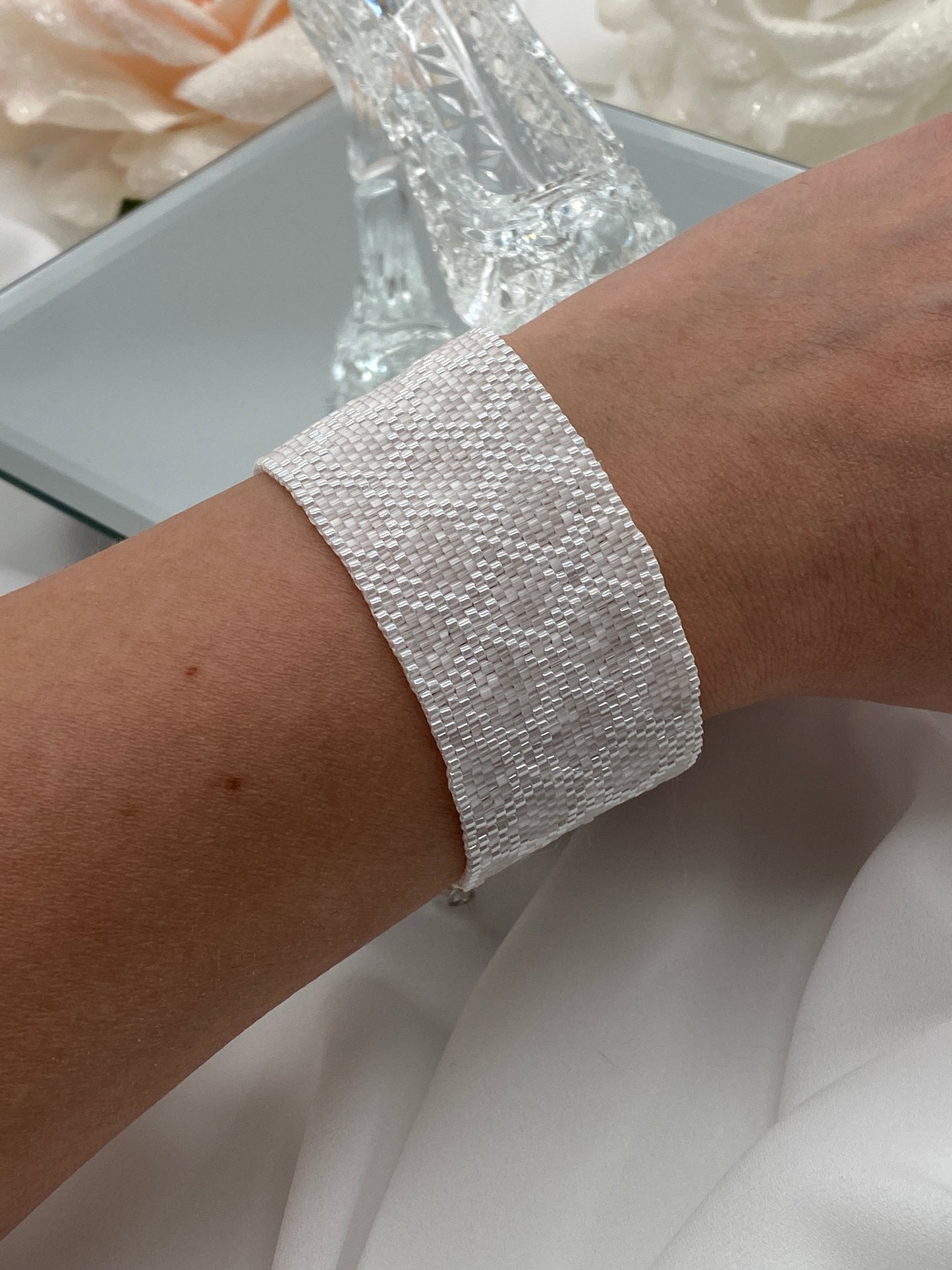 Miyuki Wedding Sparkling Satin Bracelet Pattern (PDF file)