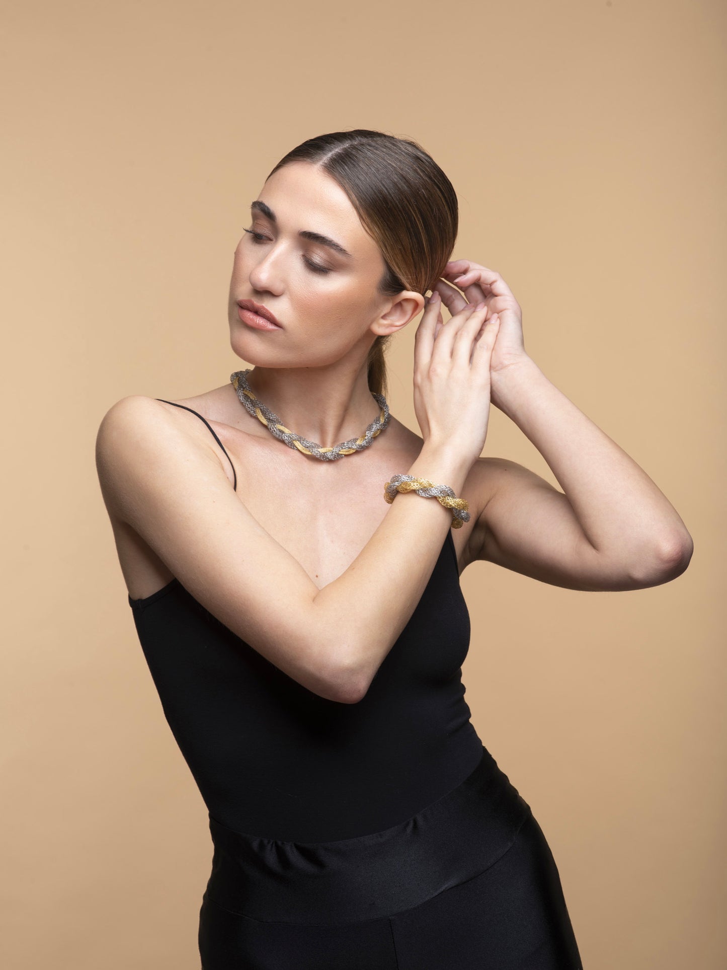 Bracelet “Jersey Memory Twist” - bicolor