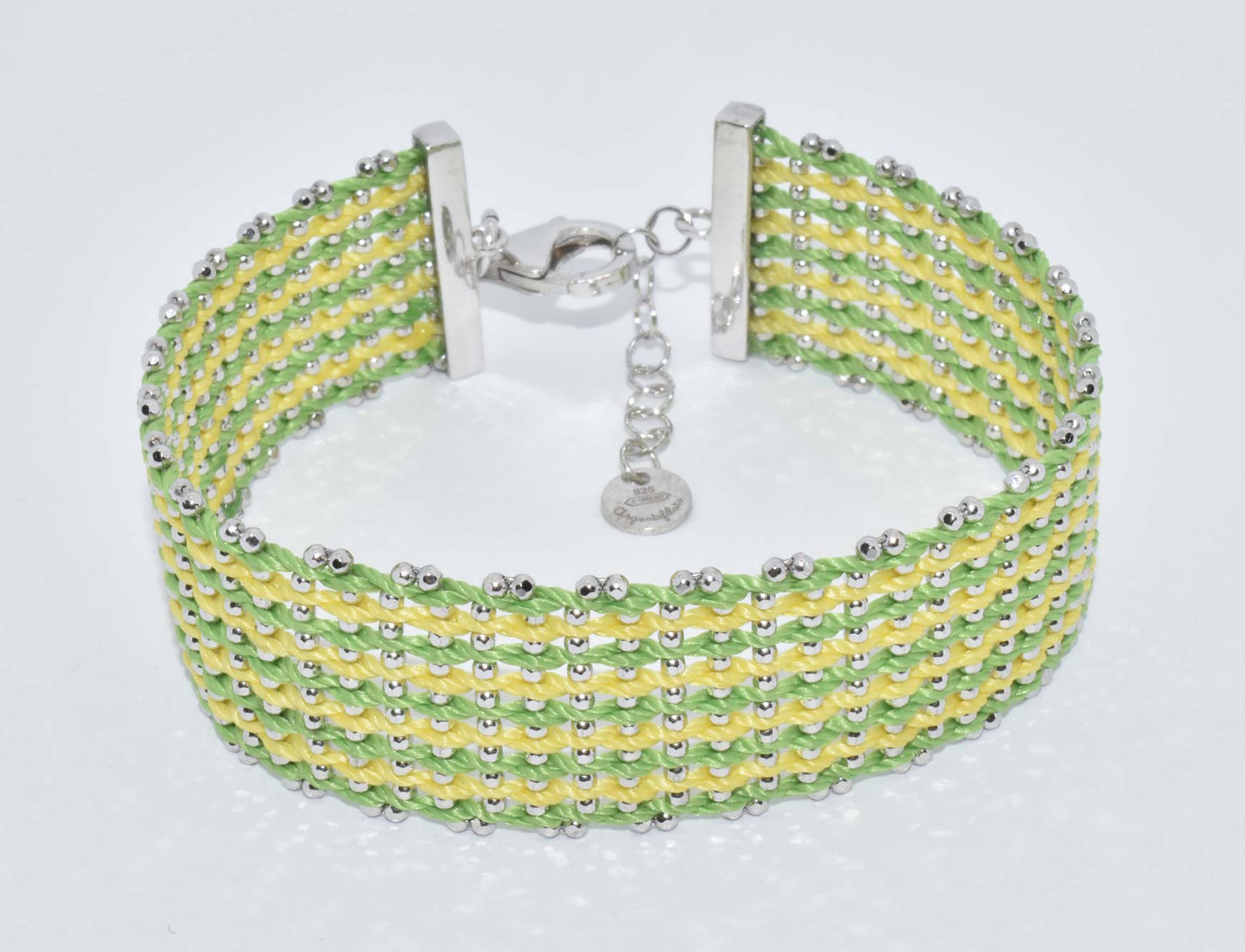 Bracelet “Texture 20mm” - Rhodium plated 4 options