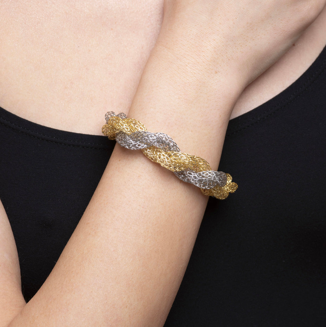Bracelet “Jersey Memory Twist” - bicolor