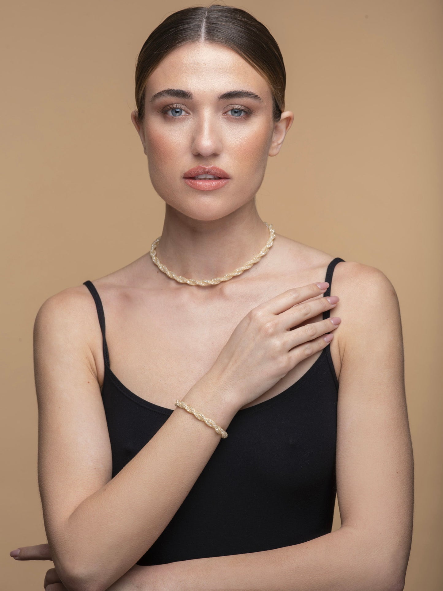 Bracelet “Crystal Torchon 2 Tubes” - 3 colors