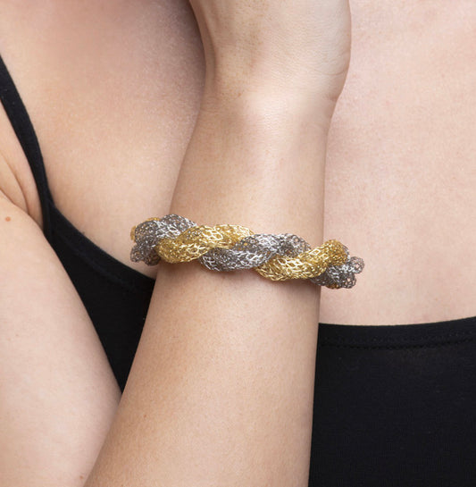 Bracelet “Jersey Memory Twist” - bicolor