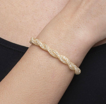 Bracelet “Crystal Torchon 2 Tubes” - 3 colors