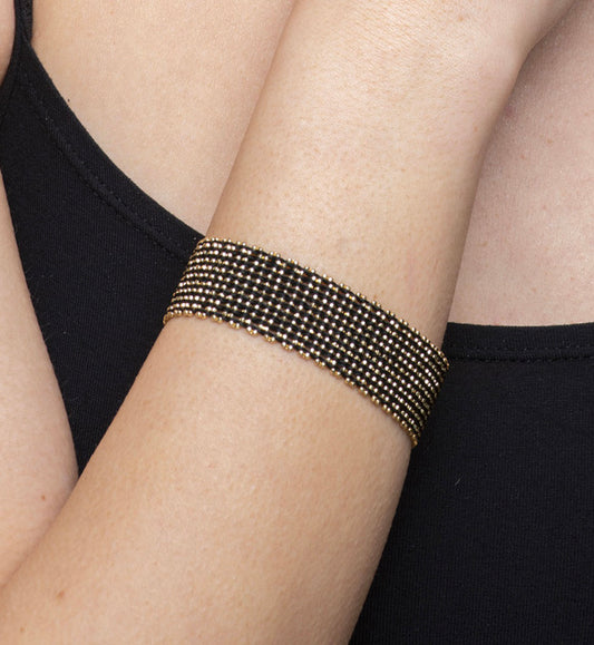 Bracelet “Texture” - Rhodium & Gold plated 3 options
