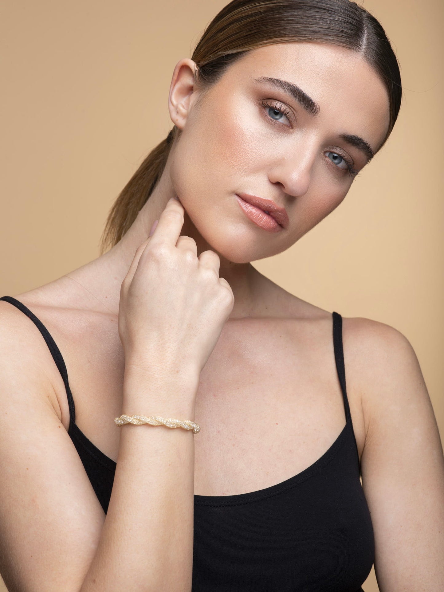 Bracelet “Crystal Torchon 2 Tubes” - 3 colors