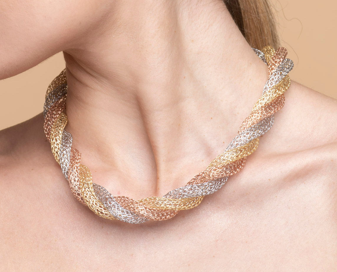 Necklace “Jersey Memory” - tricolor