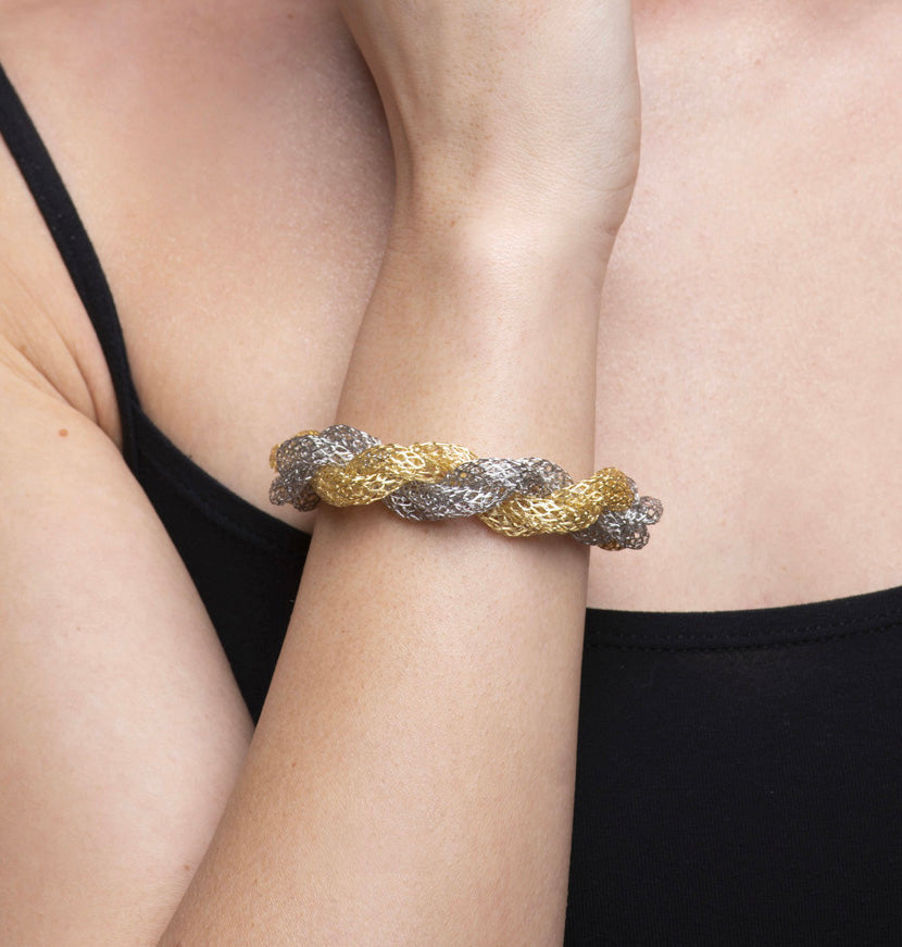 Bracelet “Jersey Memory Twist” - bicolor