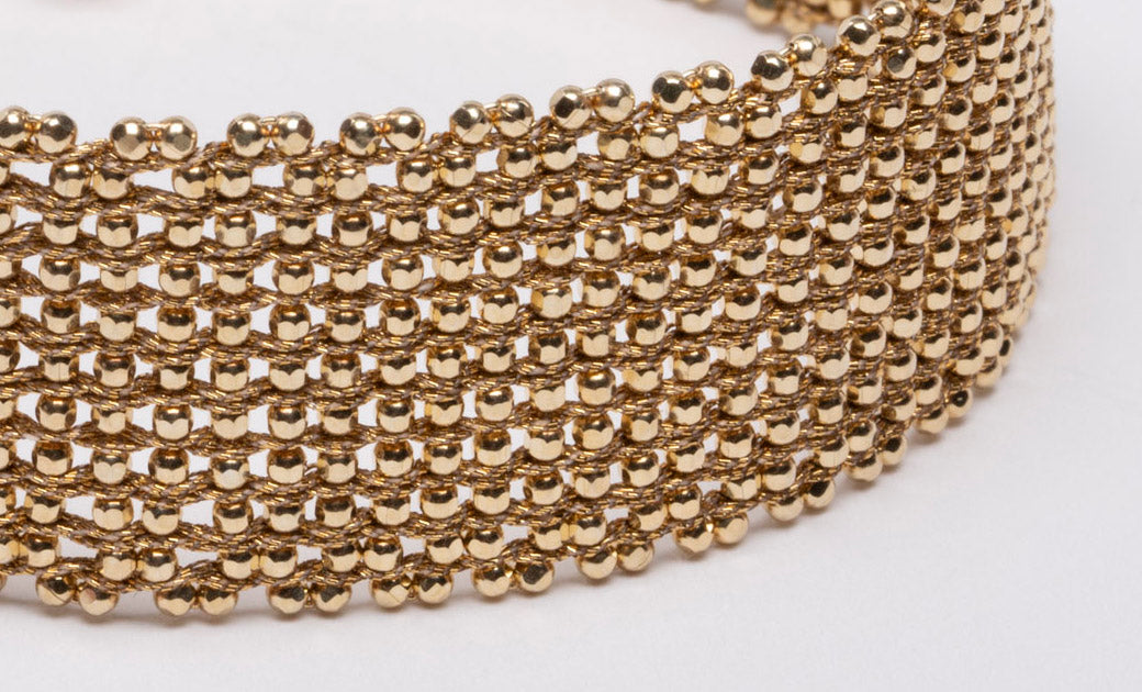 Bracelet “Texture” - Rhodium & Gold plated 3 options