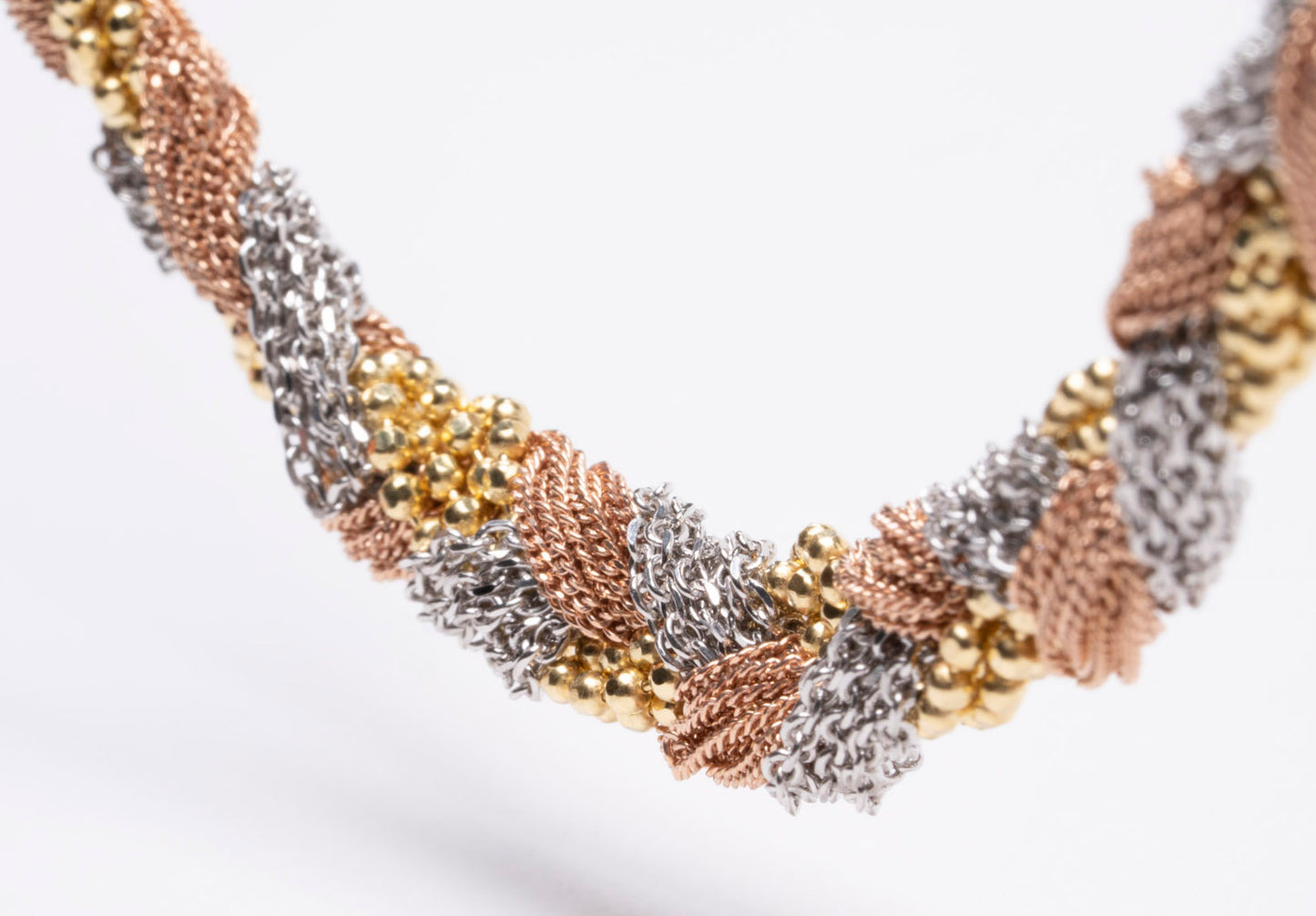 Necklace “Twist Big Braid” - tricolor