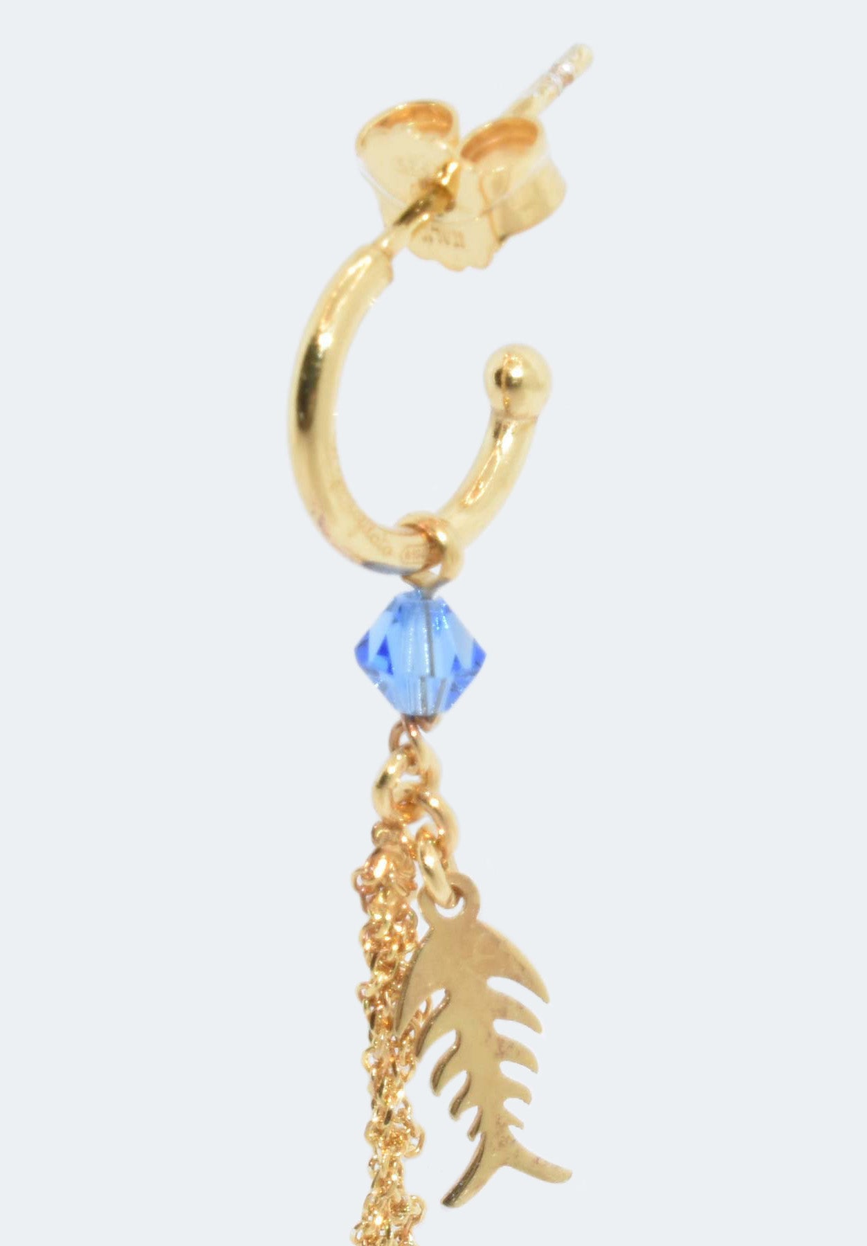 Single Earring “Cat & Fishbone” - 3 colors