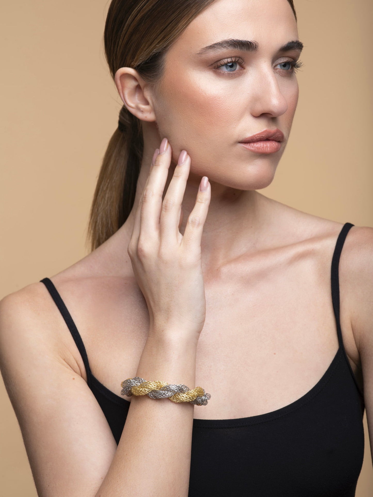 Bracelet “Jersey Memory Twist” - bicolor