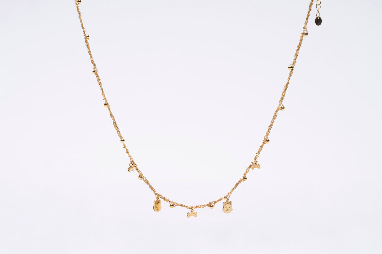 Necklace “Dog & Bone Charms” - 3 colors