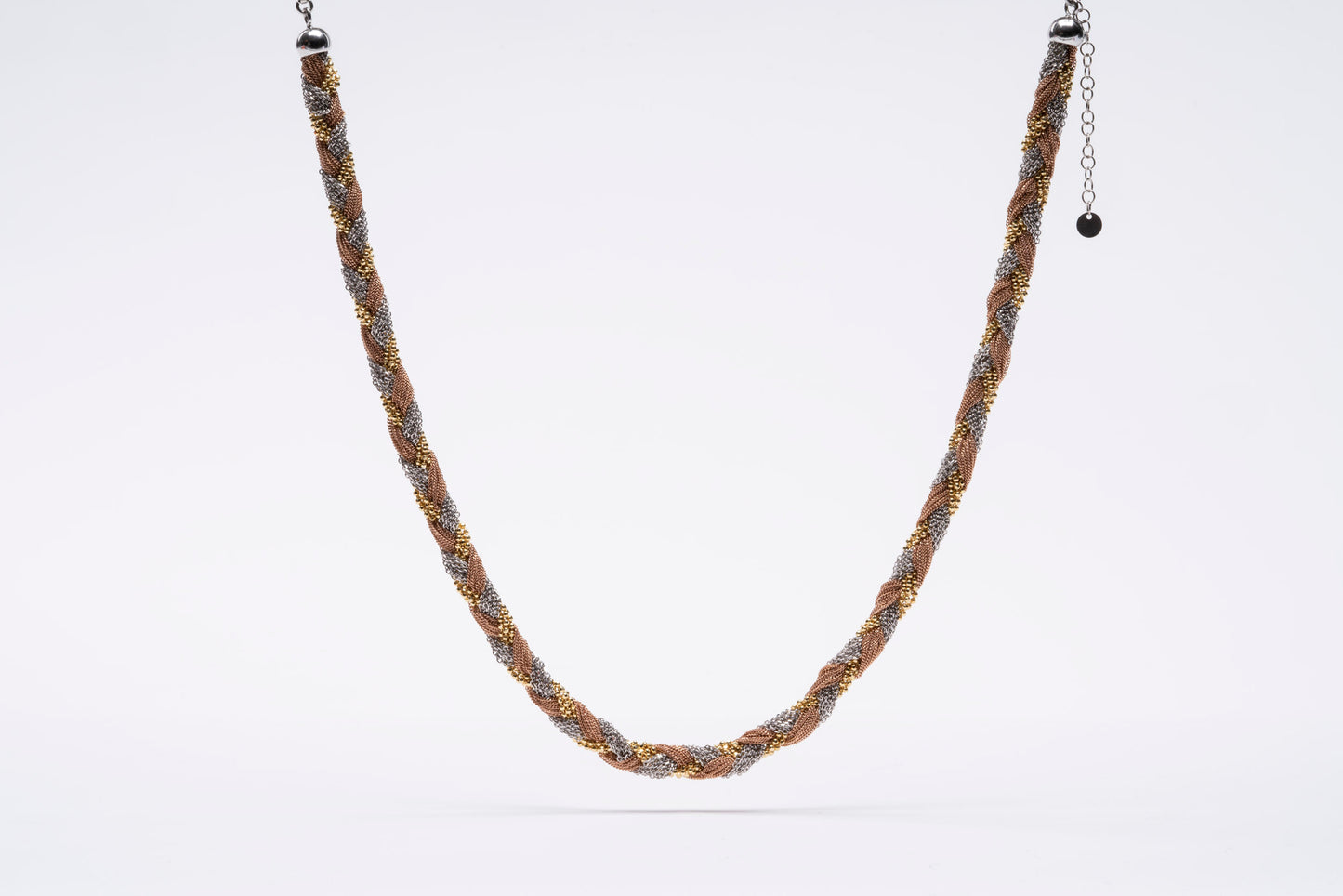 Necklace “Twist Big Braid” - tricolor