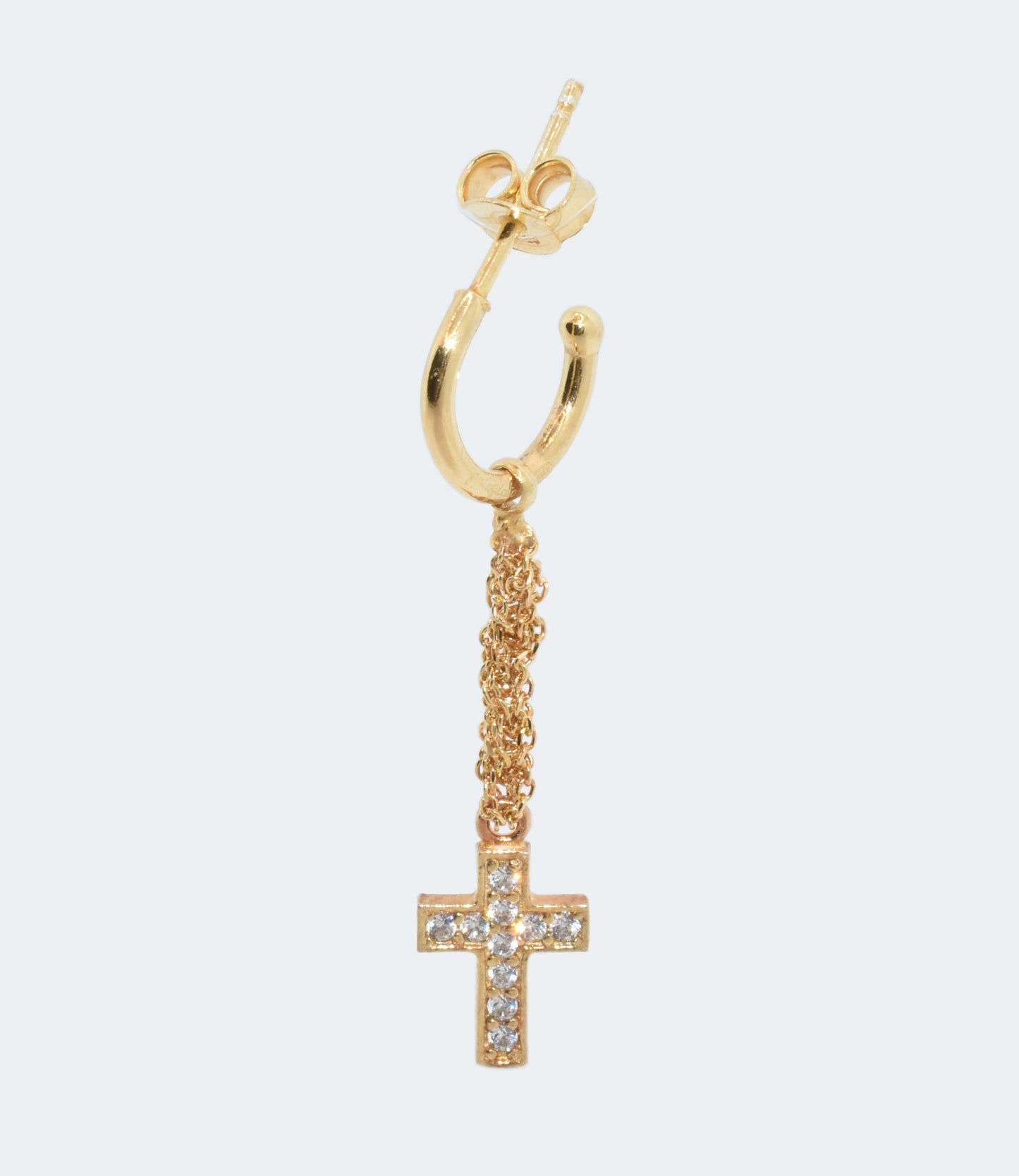 Single Earring “Bright Cross” - 3 colors