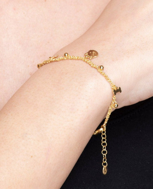 Bracelet “Dog & Bone Charms” - 3 colors