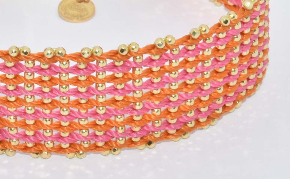 Bracelet “Texture 20mm” - Gold plated 4 options