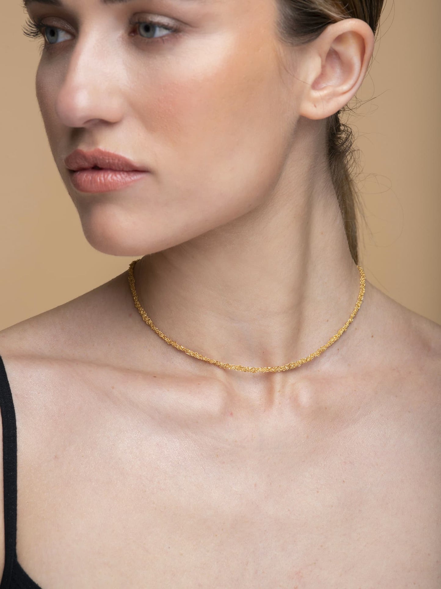 Handcrafted Silver Necklace “Sparkle 0,35” - 3 colors