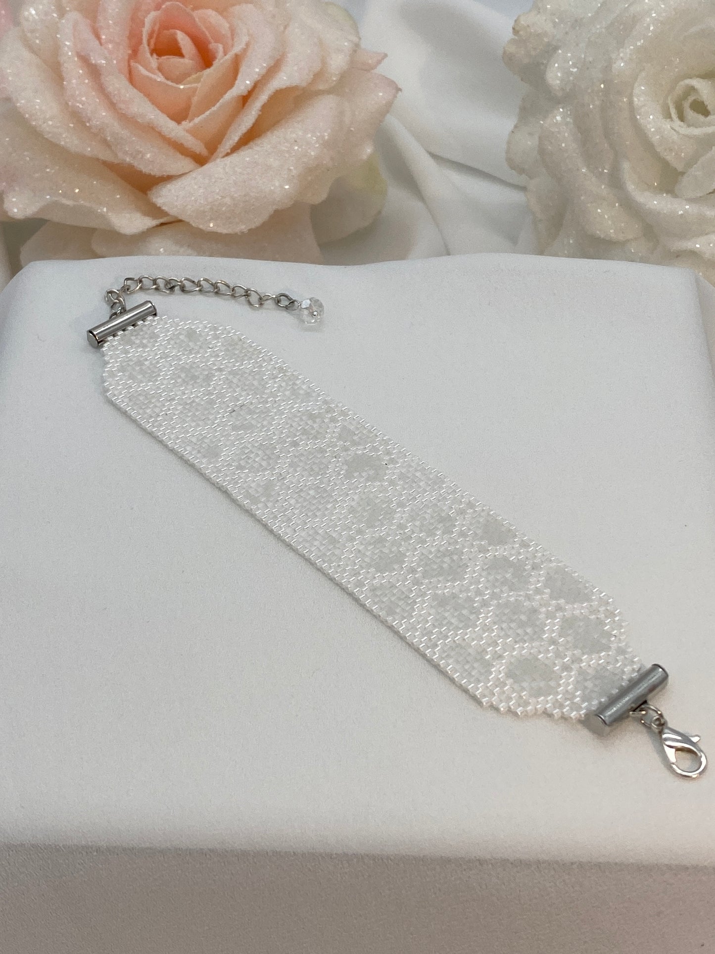 Miyuki Wedding Sparkling Satin Bracelet Pattern (PDF file)