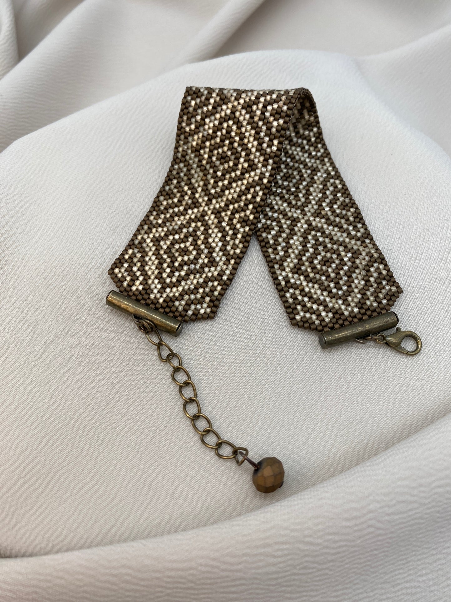 Miyuki Morocco Bronze Satin Bracelet Pattern (PDF file)