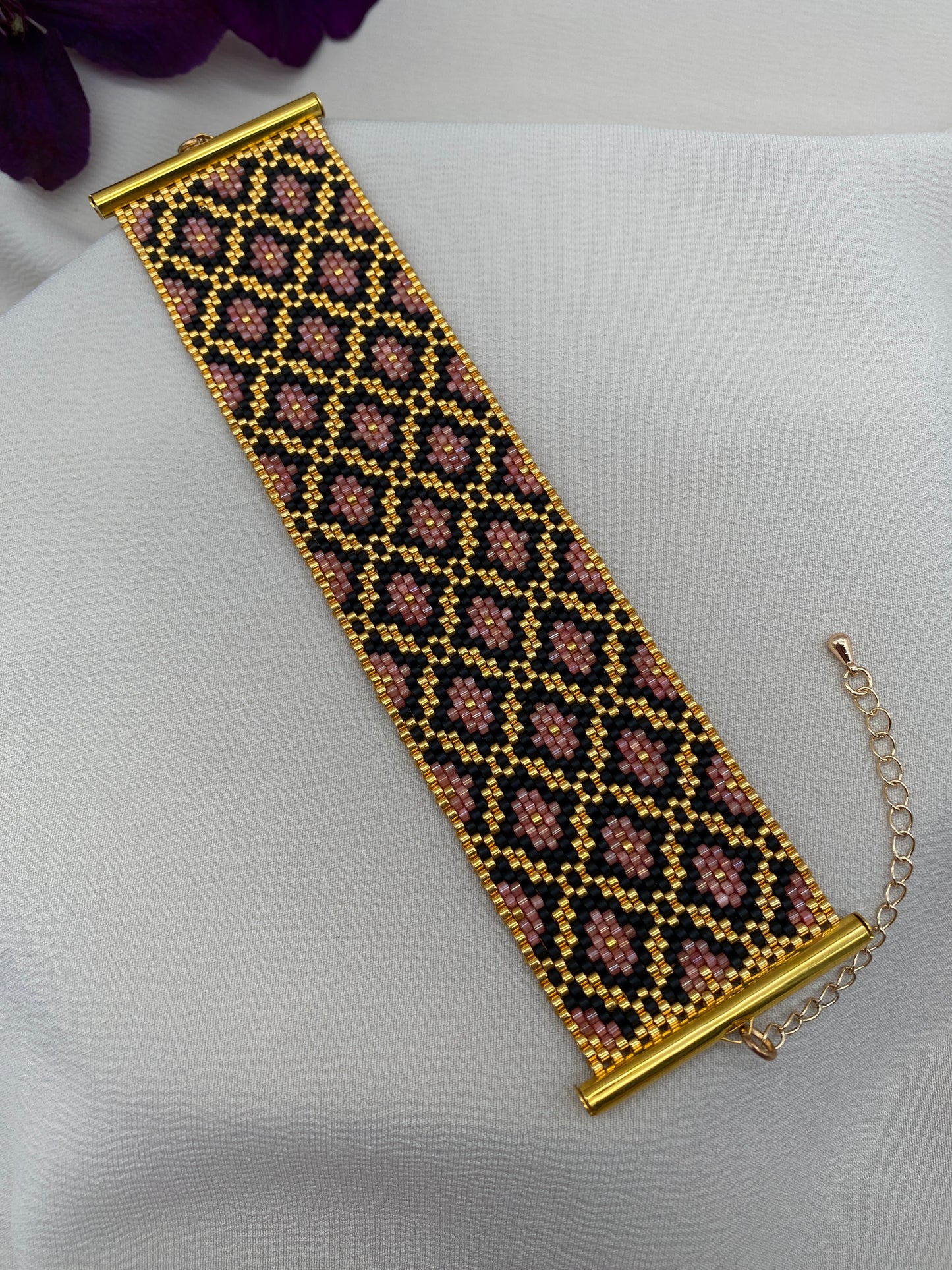 Miyuki Baroque Red Satin Bracelet Pattern (PDF file)