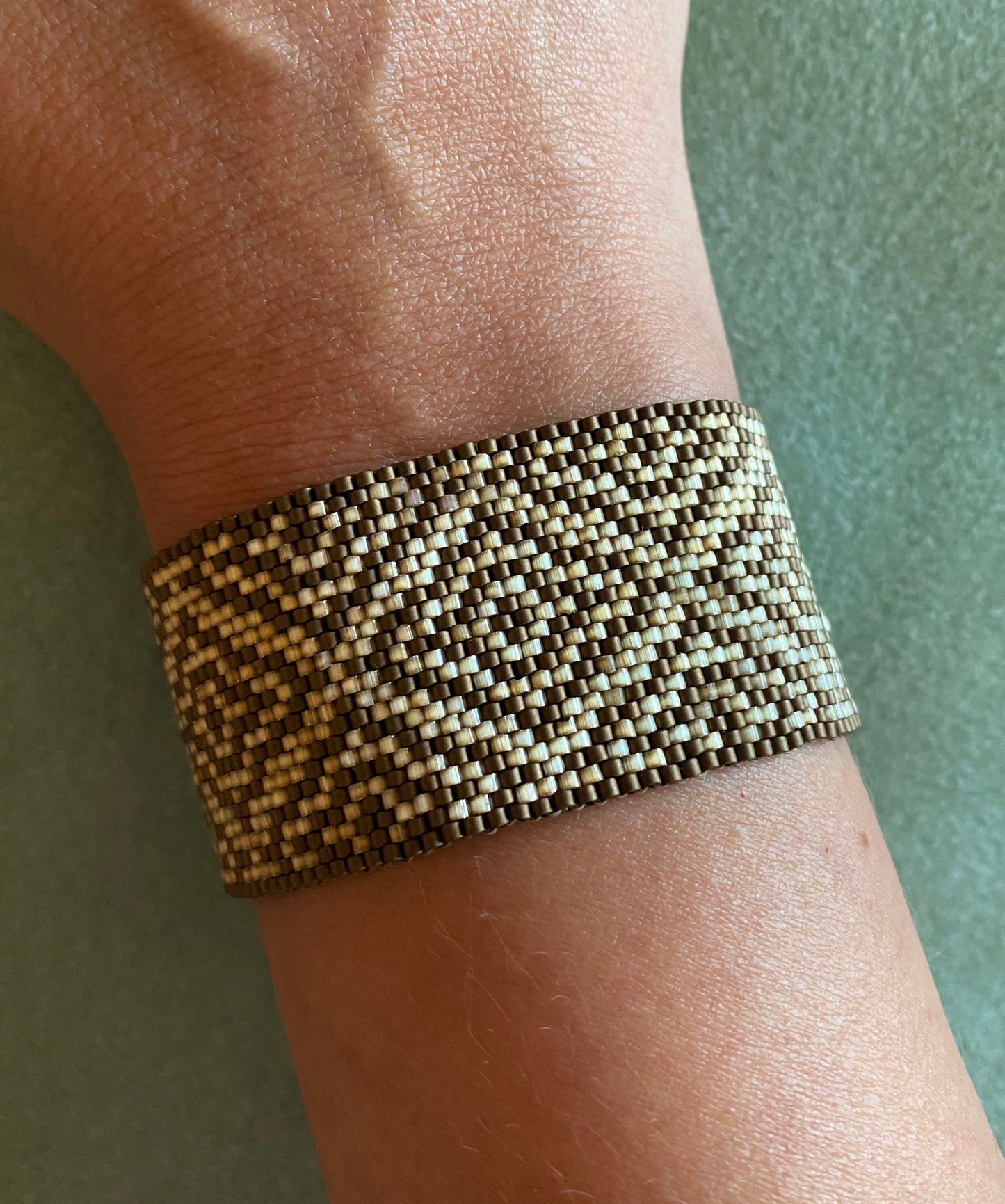 Miyuki Morocco Bronze Satin Bracelet Pattern (PDF file)