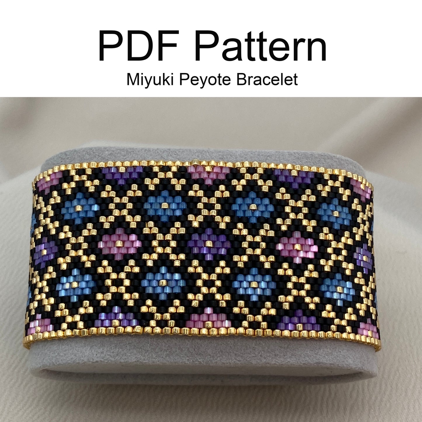 Miyuki Baroque Multicolor Satin Bracelet Pattern (PDF file)