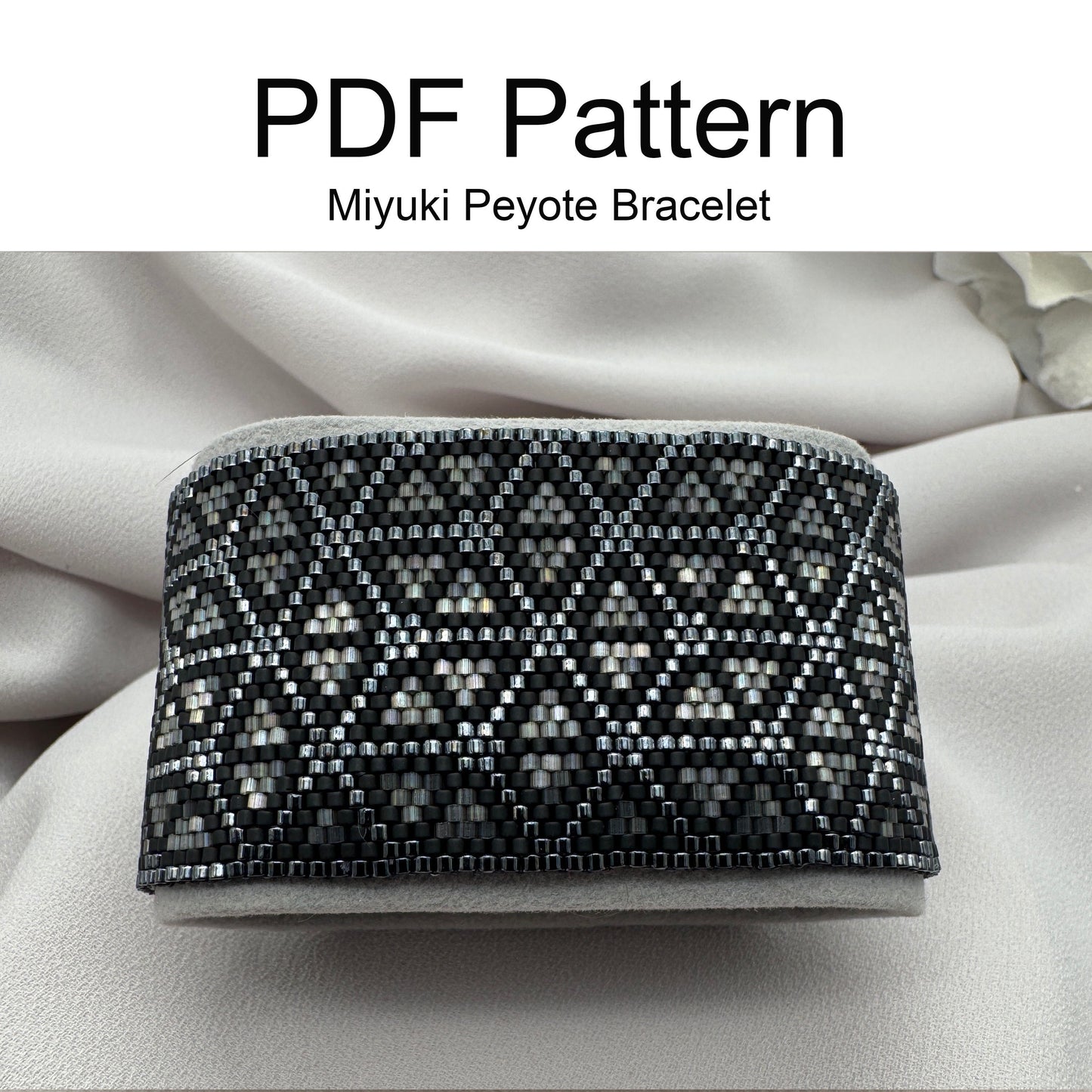 Miyuki Dark Passion Satin Bracelet Pattern (PDF file)