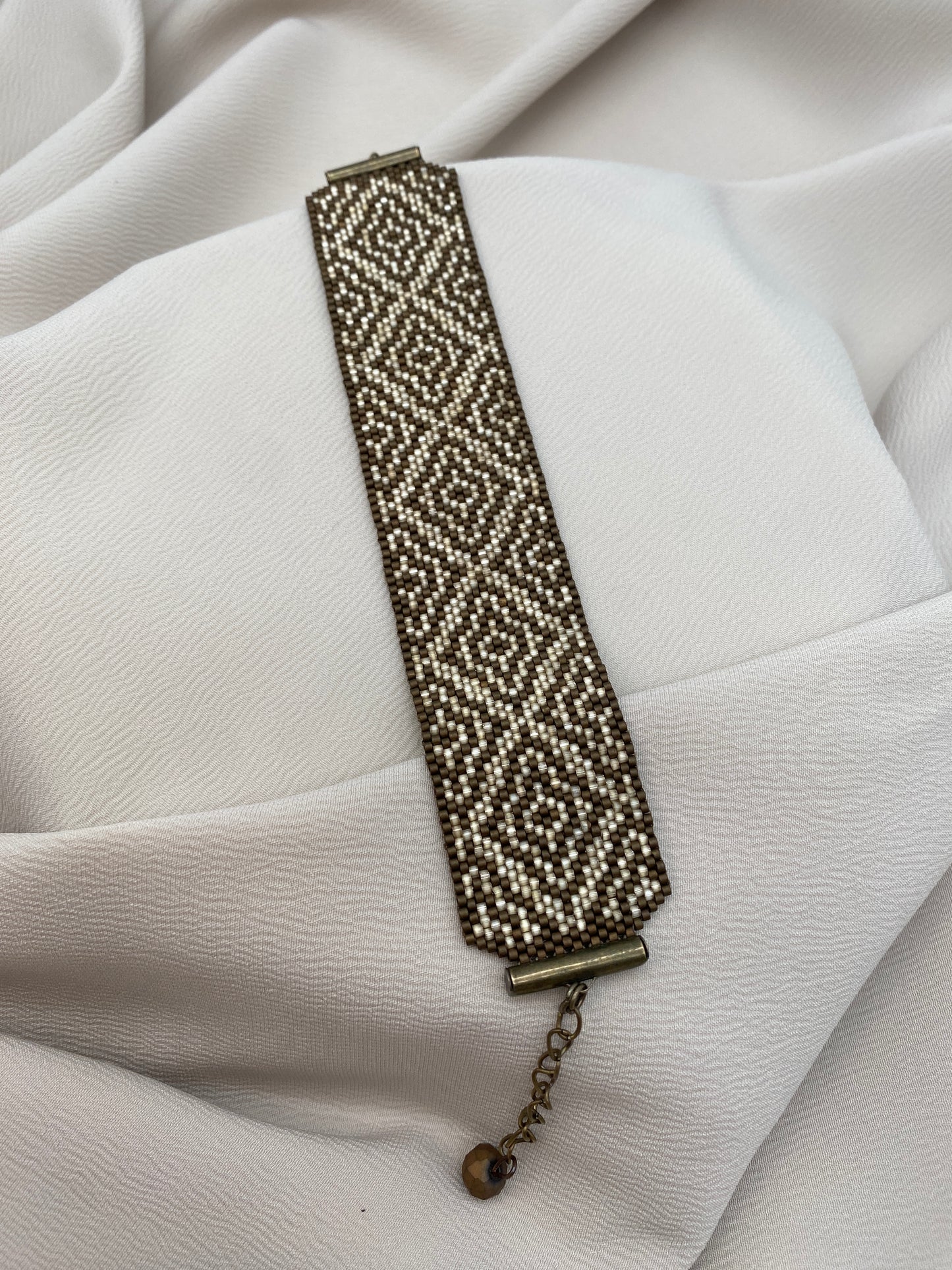 Miyuki Morocco Bronze Satin Bracelet Pattern (PDF file)