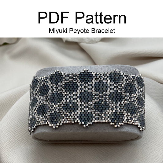Miyuki Night Sparkling Satin Bracelet Pattern (PDF file)