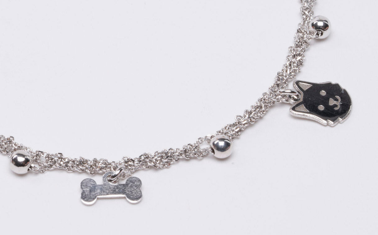 Necklace “Dog & Bone Charms” - 3 colors