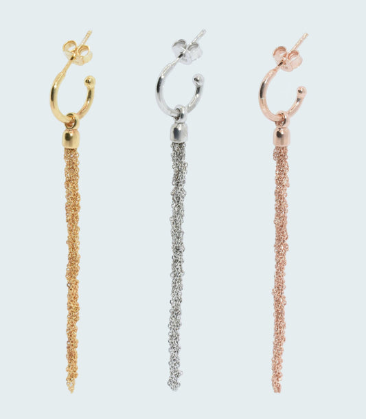 Handcrafted Single Earring “Crochet” 5 cm - 3 colors