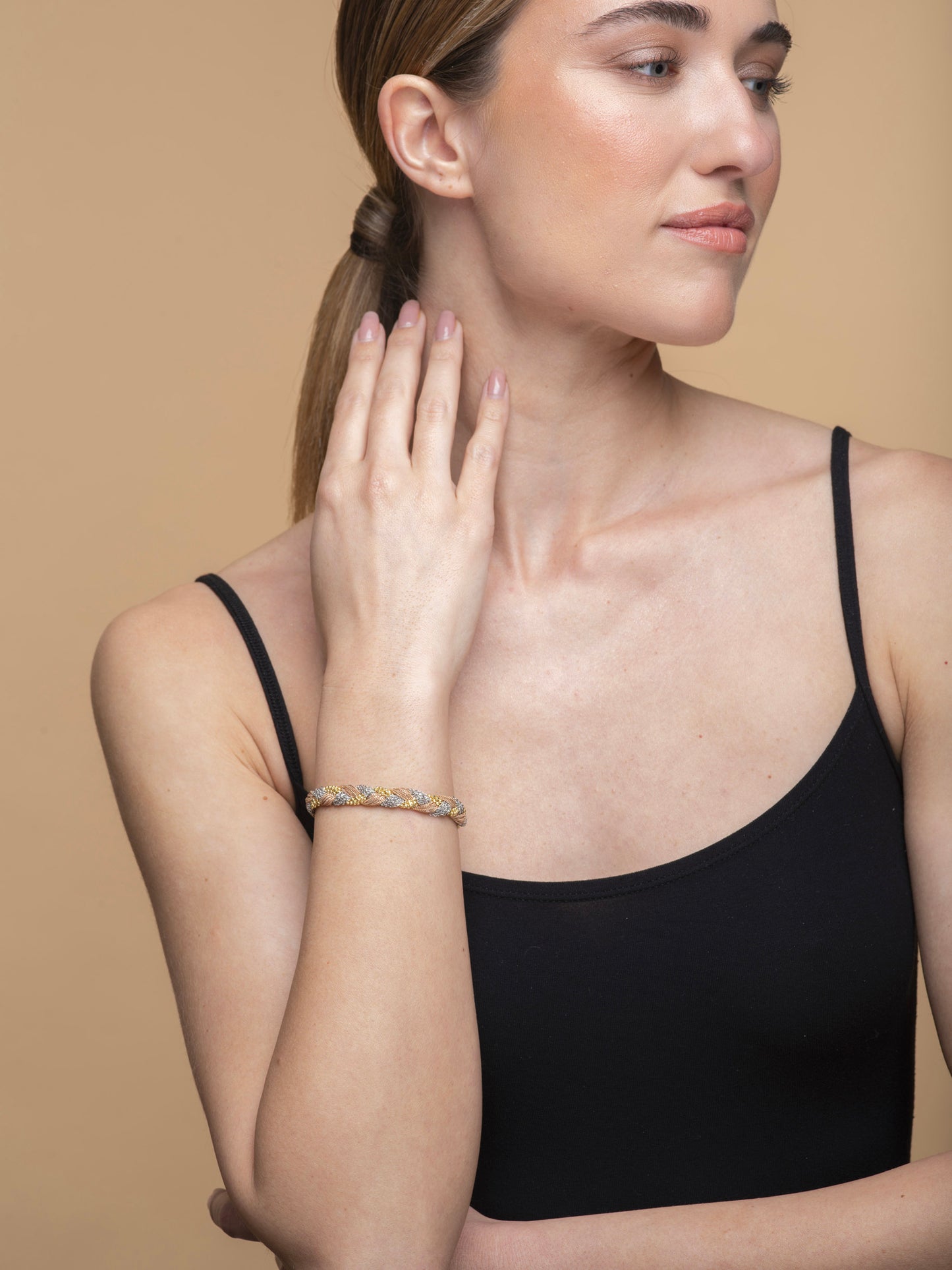 Bracelet “Twist Big Braid” - tricolor