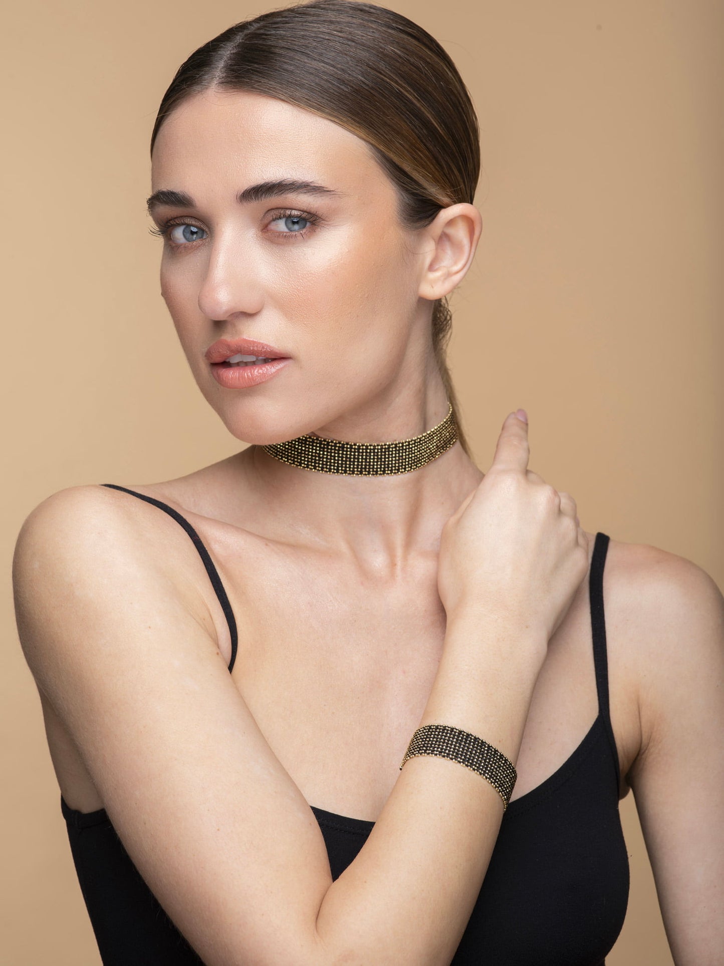 Bracelet “Texture” - Rhodium & Gold plated 3 options