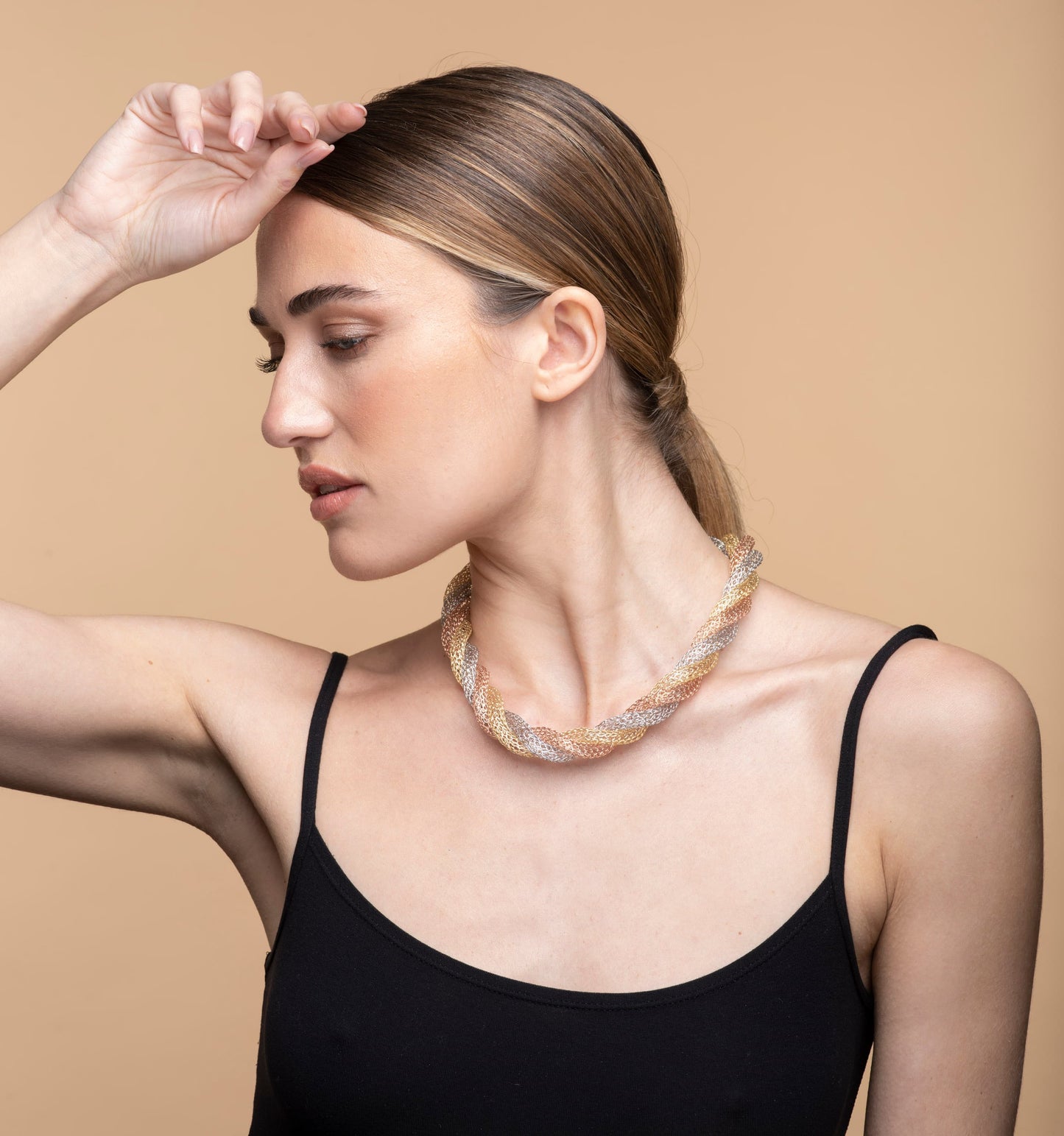 Necklace “Jersey Memory” - tricolor