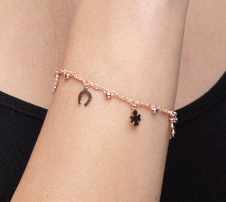 Bracelet “Clover & Horseshoe Charms” - 3 colors