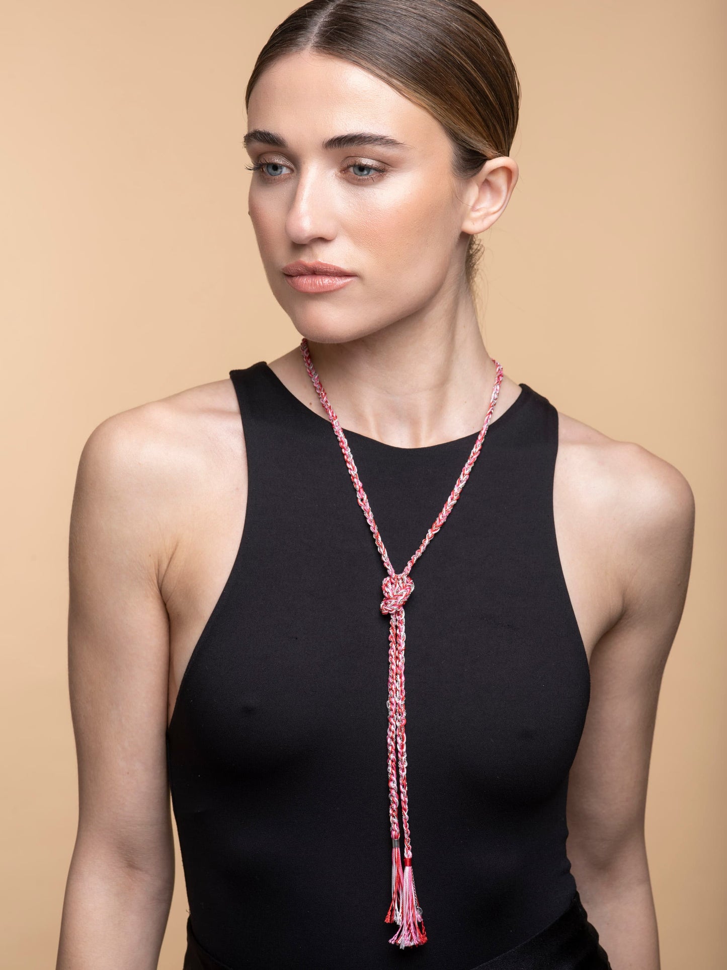 Silver Necklace Scarf “Fabric” - 3 colors