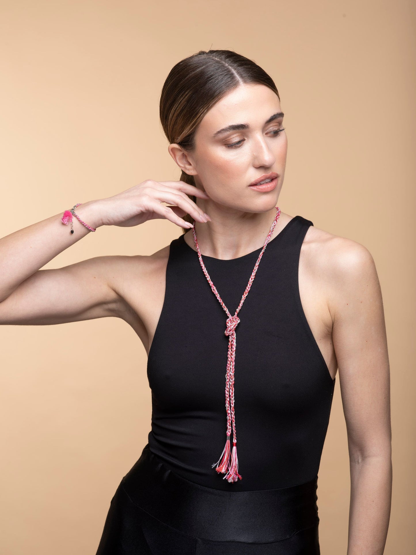 Silver Necklace Scarf “Fabric” - 3 colors