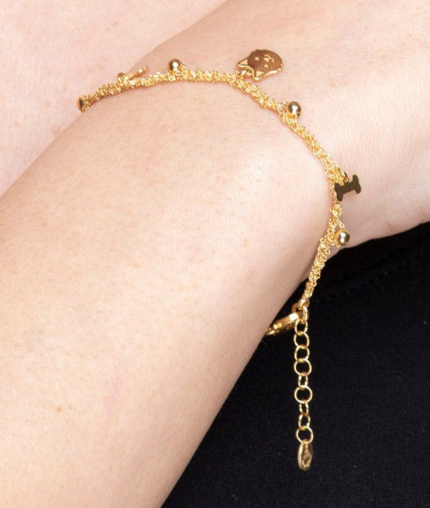 Bracelet “Dog & Bone Charms” - 3 colors