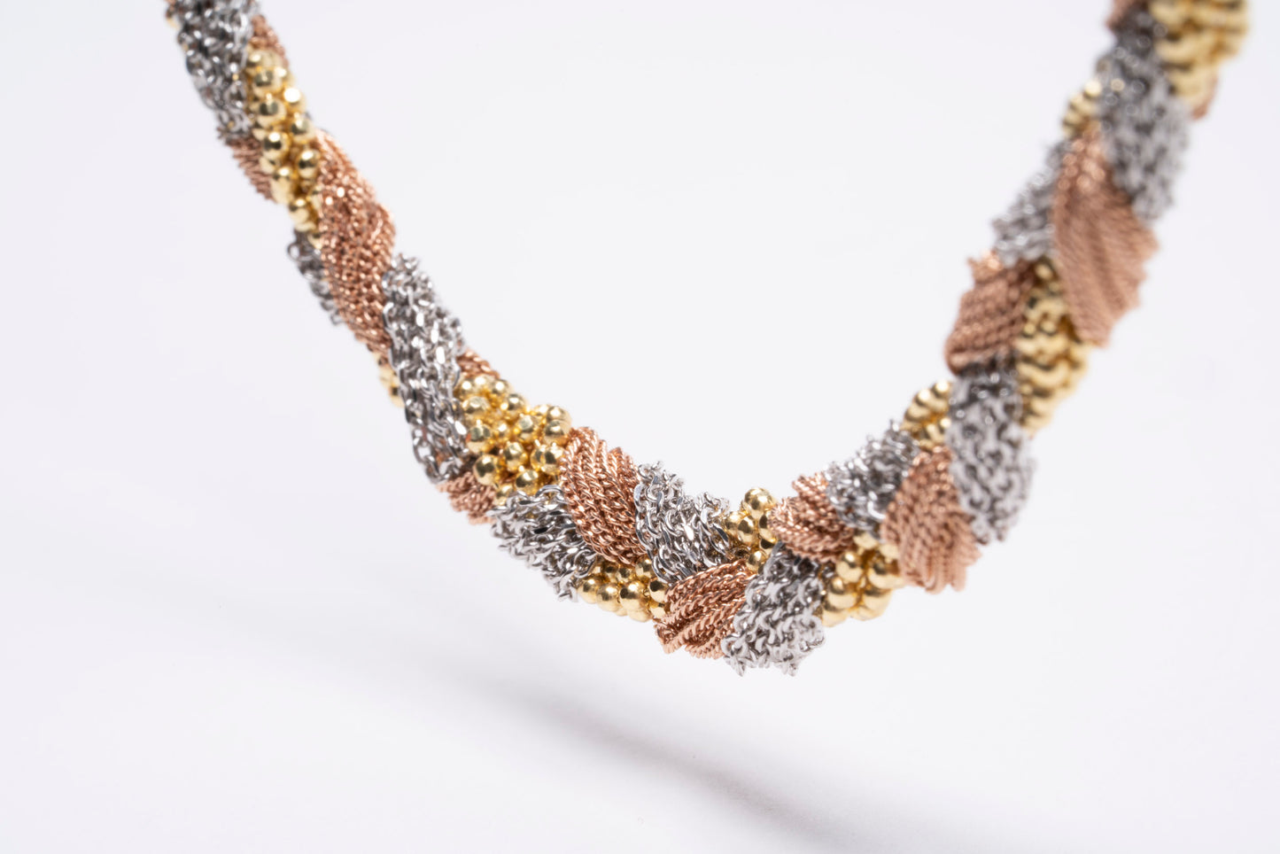 Necklace “Twist Big Braid” - tricolor