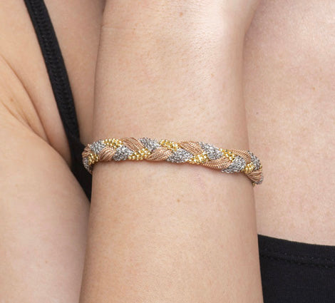 Bracelet “Twist Big Braid” - tricolor