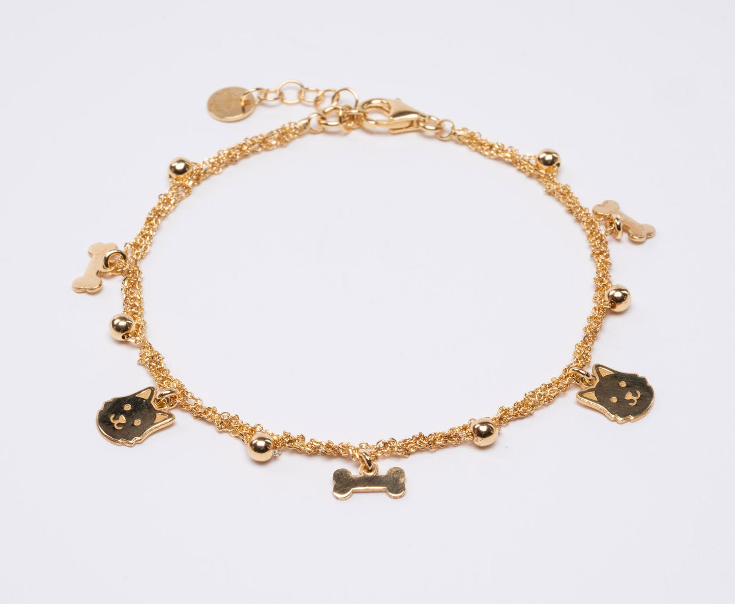 Bracelet “Dog & Bone Charms” - 3 colors