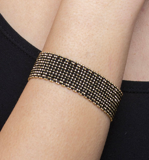 Bracelet “Texture” - Rhodium & Gold plated 3 options