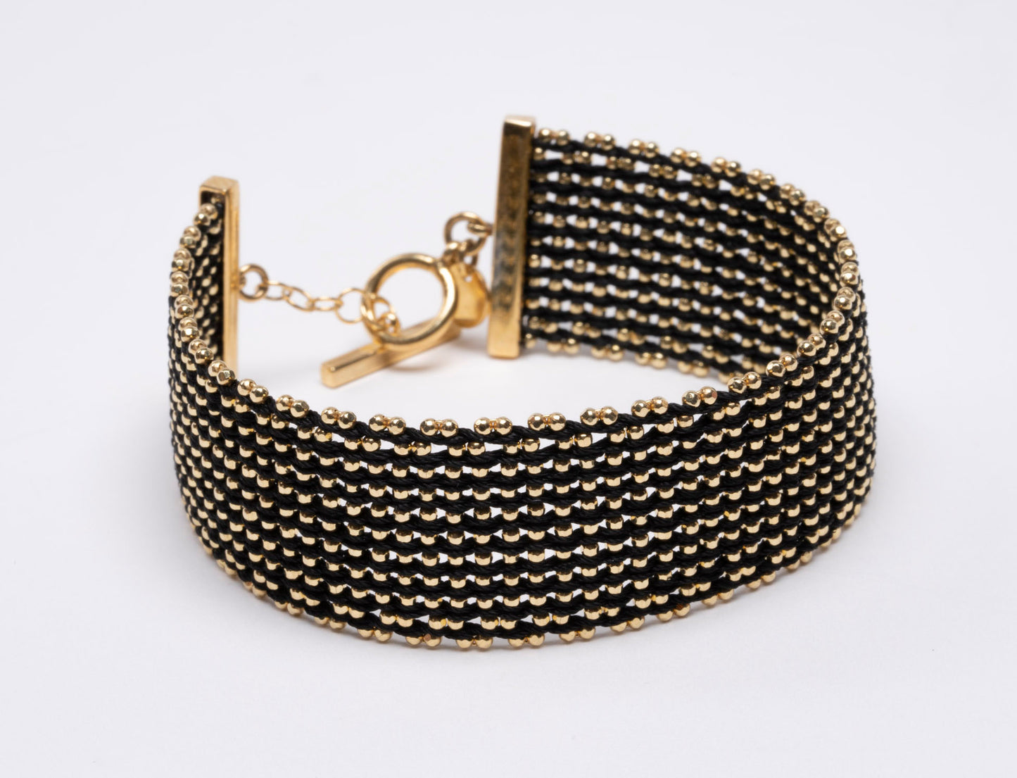 Bracelet “Texture” - Rhodium & Gold plated 3 options