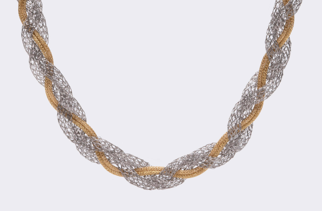 Necklace “Jersey Memory Twist” - bicolor