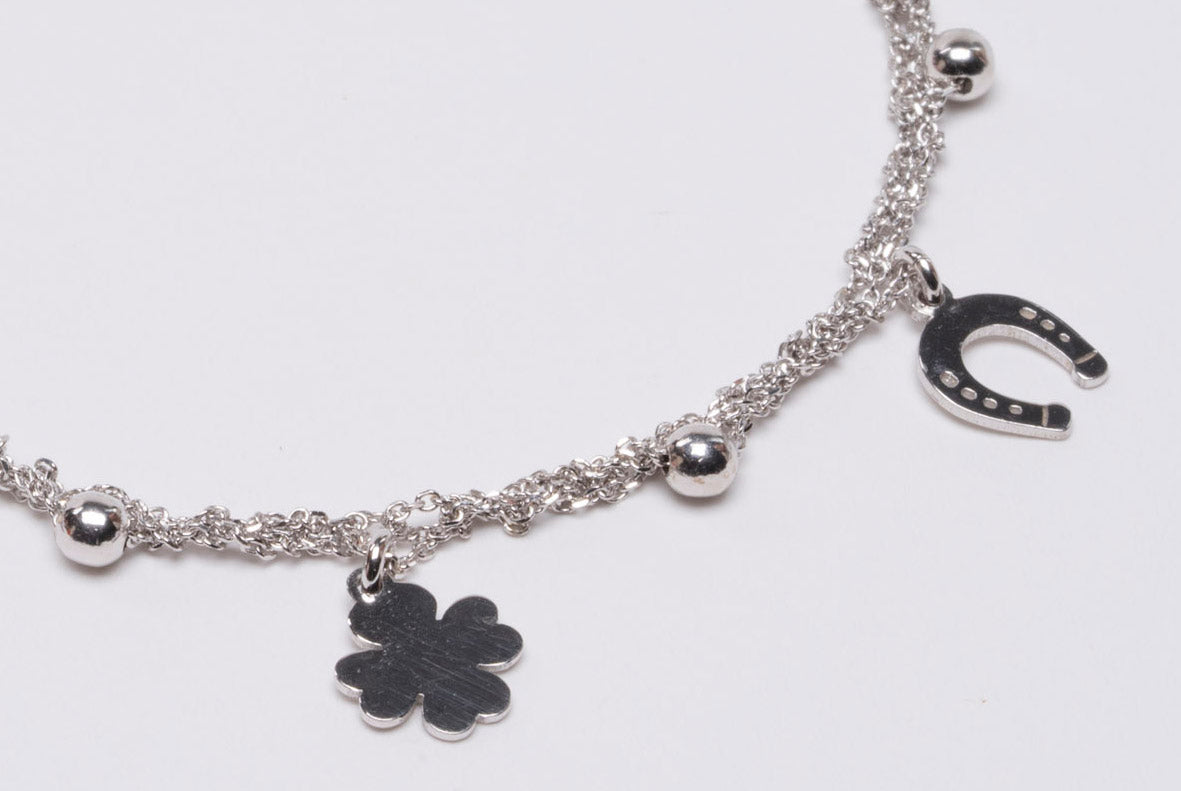 Bracelet “Clover & Horseshoe Charms” - 3 colors