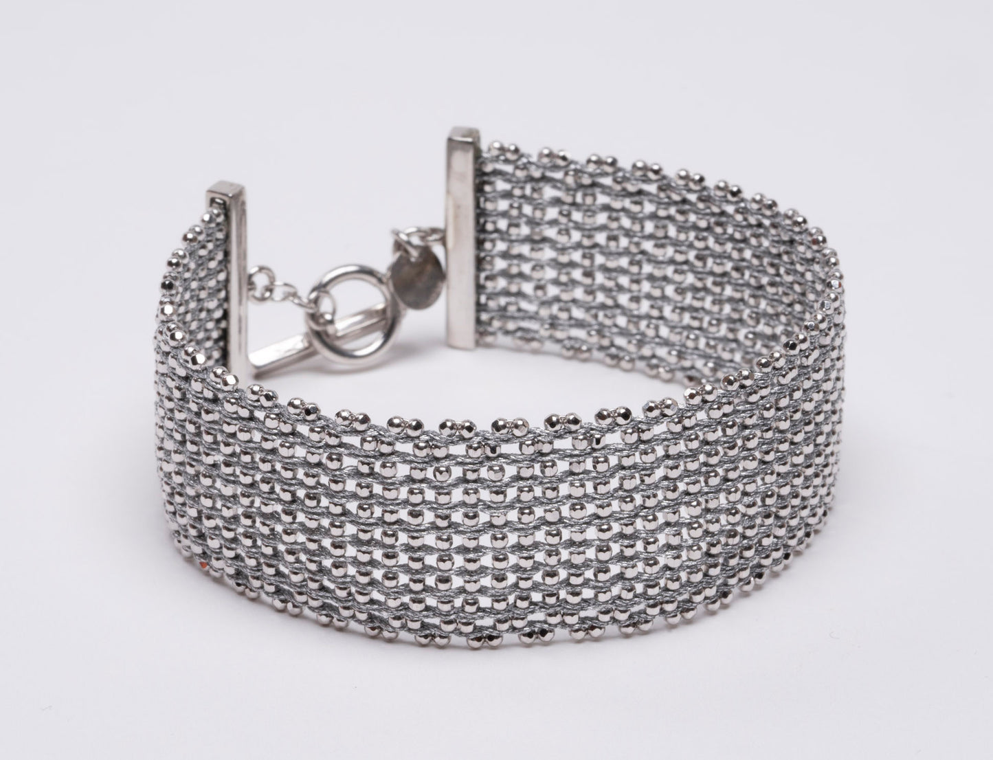 Bracelet “Texture” - Rhodium & Gold plated 3 options
