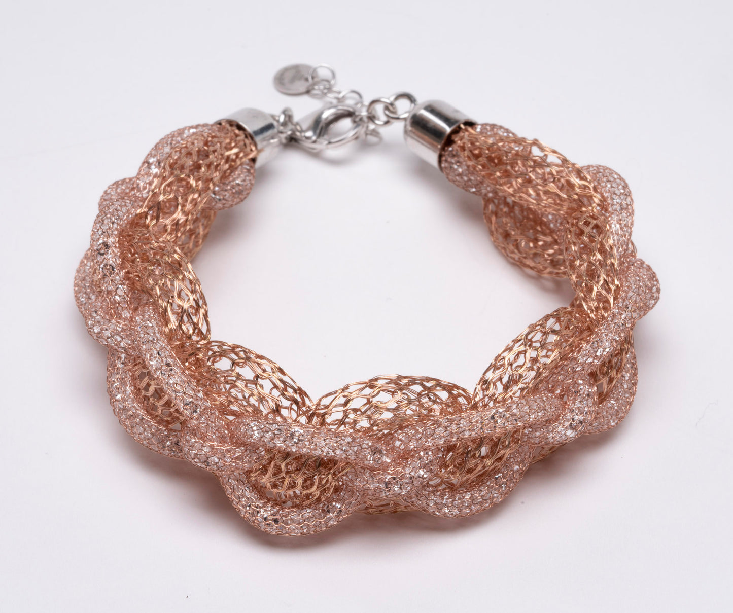 Bracelet “Jersey Memory Crystal” - pink gold