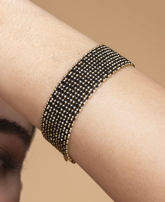 Bracelet “Texture” - Rhodium & Gold plated 3 options