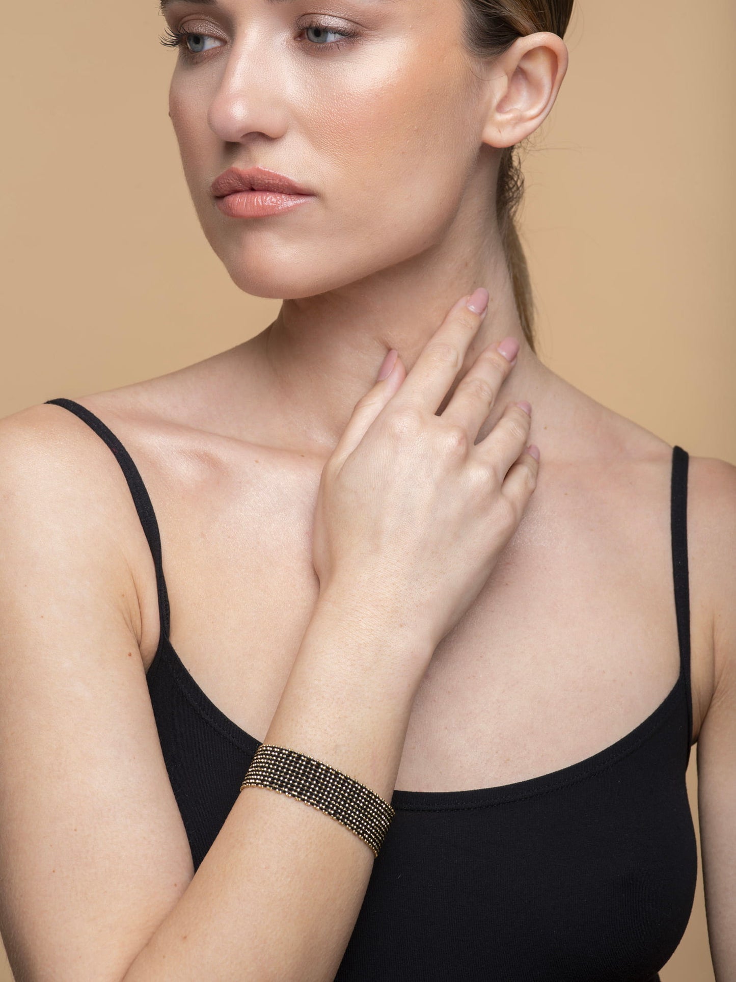 Bracelet “Texture” - Rhodium & Gold plated 3 options